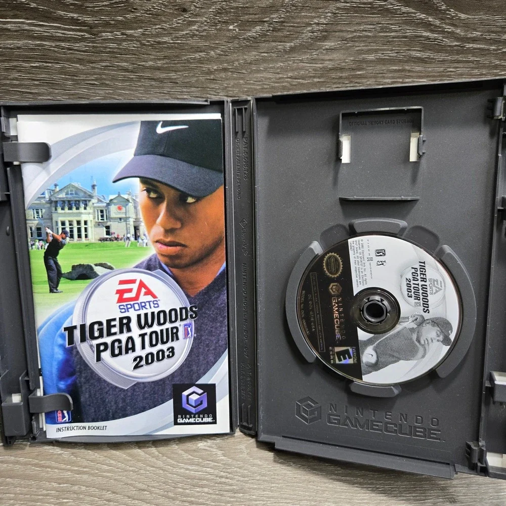 Tiger Woods PGA Tour 2003 Nintendo GameCube Black Label CIB Complete Tested